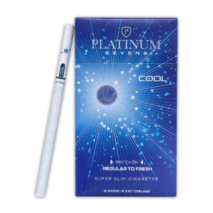บุหรี่ PLATINUM Cool ฟ้า (1 เม็ดบีบ)